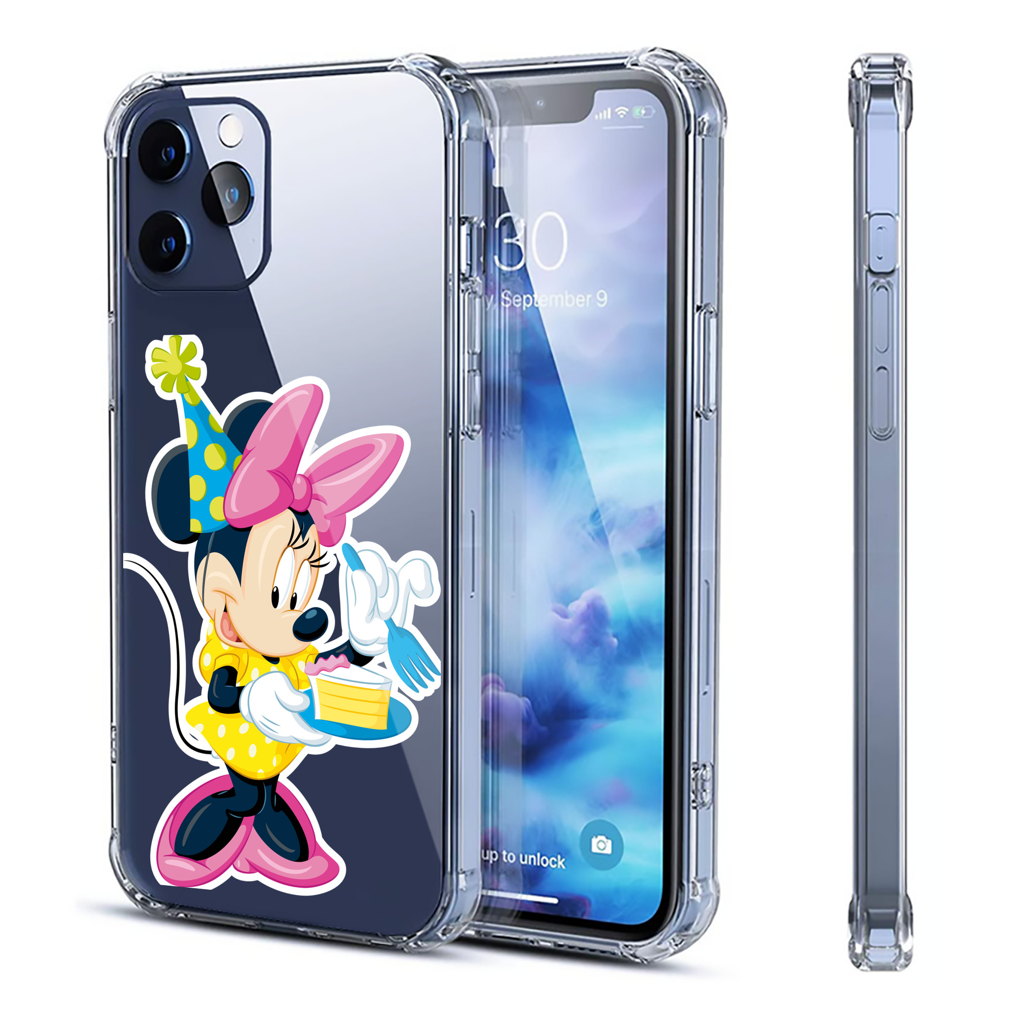 （画像用） ミッキーマウス Mickey Mouse 【iPhone 12シリーズ対応】透明スマホケース（クリアソフトケース）